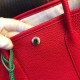 Hermes Garden Party Red Togo Leather