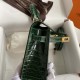Hermes Mini Kelly 2 Emerald America Crocodile Leather
