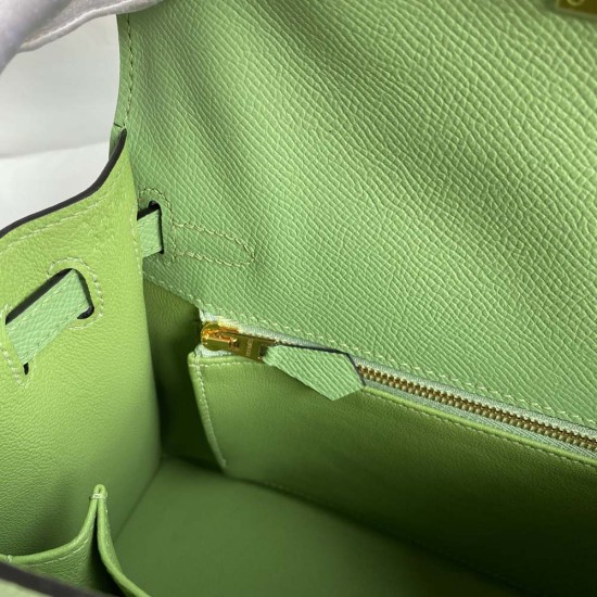 Hermes Kelly Avocado Green Epsom Leather