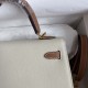 Hermes Kelly Milkshake White and Brown Epsom Leather