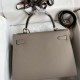Hermes Kelly Asphalt Grey Epsom Leather