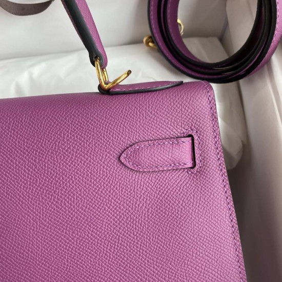 Hermes Kelly Anemone Purple Epsom Leather