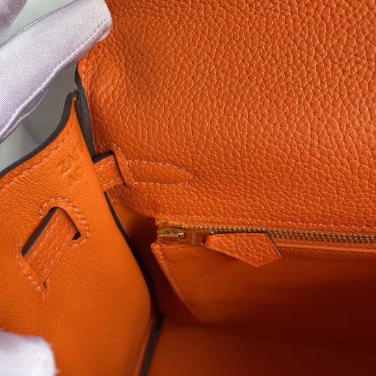 Hermes Kelly Orange Togo Leather