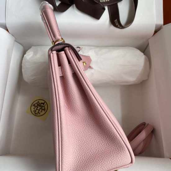 Hermes Kelly 3Q Pink Togo Leather
