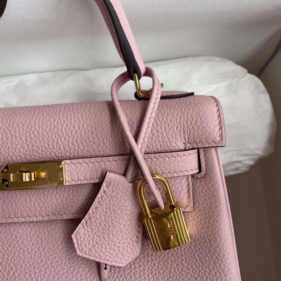 Hermes Kelly 3Q Pink Togo Leather