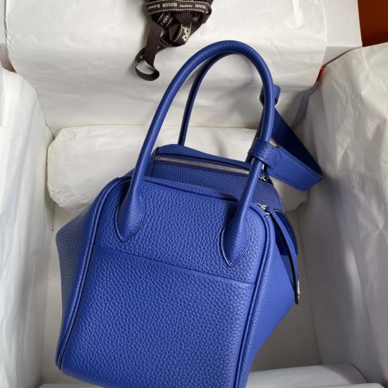 Hermes Lindy Electric Blue TC Leather