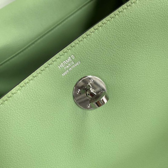 Hermes Lindy Avocado Green Swift Leather 