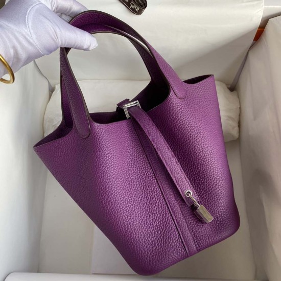 Hermes Picotin Anemone Purple TC Leather