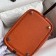 Hermes Picotin Orange TC Leather Patch Wine Swift Leather