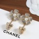Chanel Clip-on Pendant Earrings in Metal Pearls Strass And Crystal