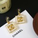 Chanel Pendant Earrings in Metal Resin
