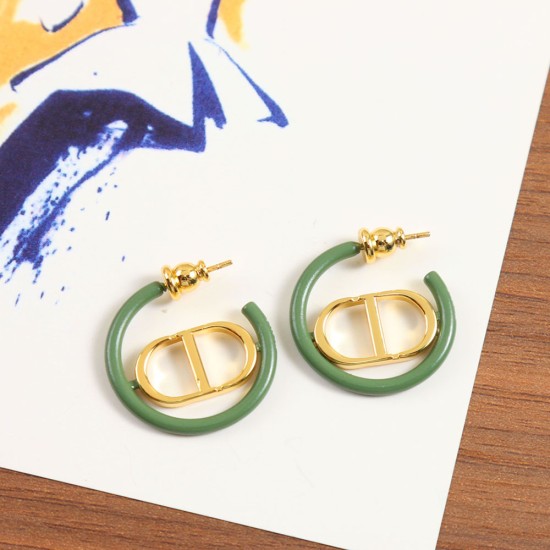 Dior 30 Montaigne Earrings In Gold Finish Metal And Lacquer