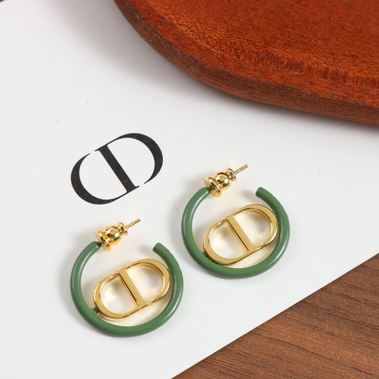 Dior 30 Montaigne Earrings In Gold Finish Metal And Lacquer