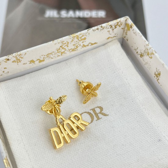 Dior Evolution Earrings In Gold Finish Metal
