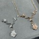 Dior Medium Rose Dior Bagatelle Necklace In Gold And Diamonds 2 Colors