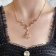 Dior Medium Rose Dior Bagatelle Necklace In Gold And Diamonds 2 Colors