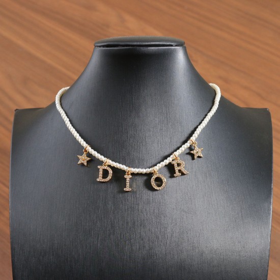 Dior Evolution Necklace In Resin Pearls And Crystals