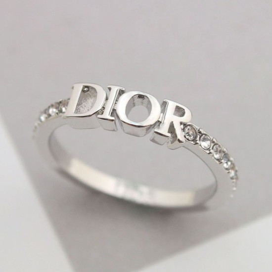 Dior Revolution Ring In Silver Finish Metal With White Crystals