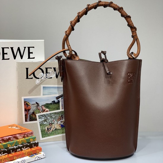 Loewe Gate Bucket with Handle Bag in Calfskin
