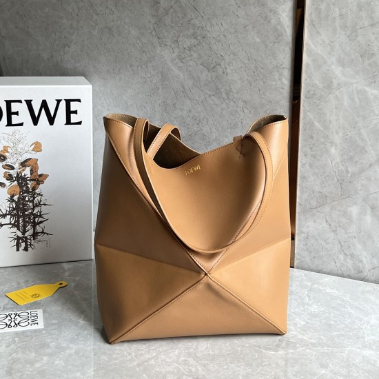 Loewe Puzzle Fold Tote in Shinny Calfskin 3 Colors 