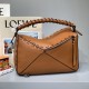 Loewe Medium Puzzle Bag in Classic Calfskin Woven Top Handle