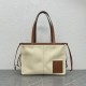 Loewe Small Cushion Tote in Canvas and Calfskin
