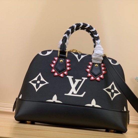 LV Neo Alma PM in Empreinte Embossed Supple Grained Cowhide Leather With Monogram Print And Braided Toron Top Handle 35cm