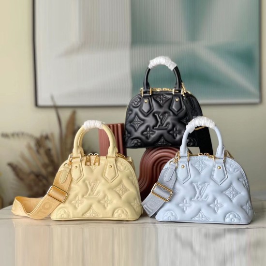 LV Alma BB in Quilted And Embroidered Smooth Calf Leather With Monogram Motif 3 Colors 24.5cm