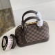 LV Alma BB Handbags in Damier Ebene Coated Canvas And Smooth Cowhide Leather