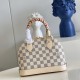 LV Alma BB Handbags in Damier Azur Coated Canvas With Braided Toron Top Handle