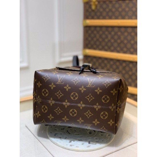 LV Montsouris PM Backpack Monogram Canvas and Black Natural Leather