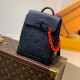LV Steamers Backpack Embossed Leather Men Handbags