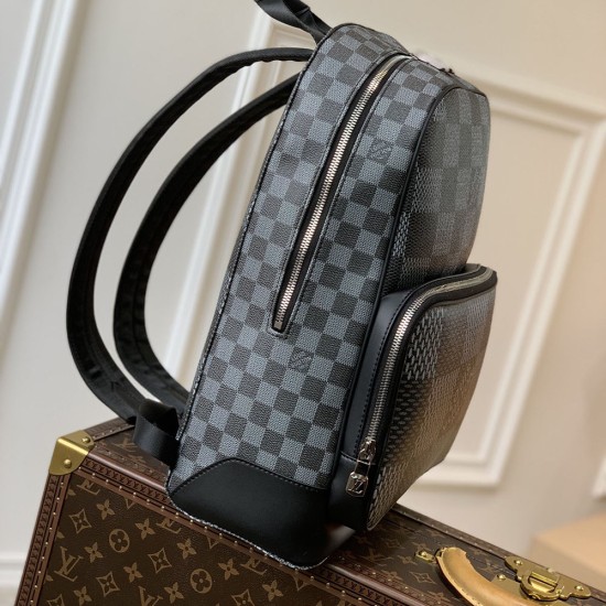 LV Campus Backpack In Damier 3D Coated Canvas With Different-Sized Damier Checks 2 Colors 30cm