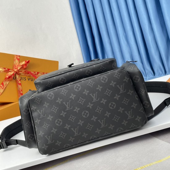 LV Backpack Trio in Monogram Eclipse Coated Canvas 38cm