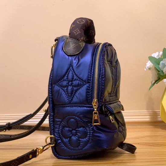 LV Palm Springs Mini Backpack Recycled Metallic Nylon 17cm