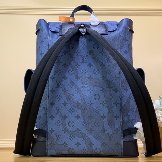 LV Christopher MM Backpack In Monogram Aquagarden Coated Canvas With Drops of Water 38cm