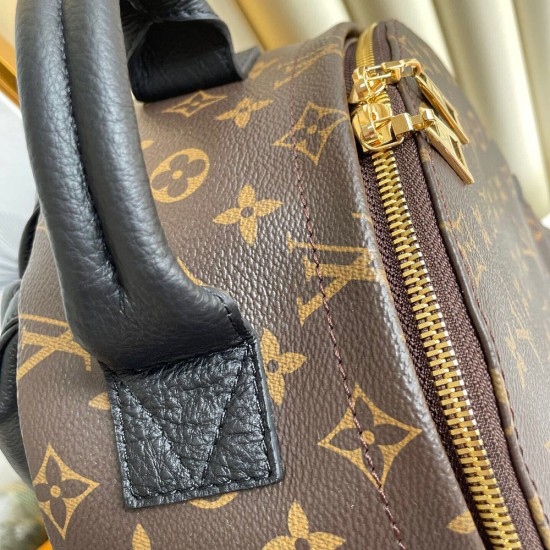 LV Palm Springs MM Backpack in Monogram Coated Canvas With Foam Backing