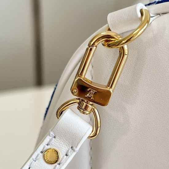 LV Palm Springs Mini Backpack In Monogram Velvet Jacquard and Cowhide Leather 