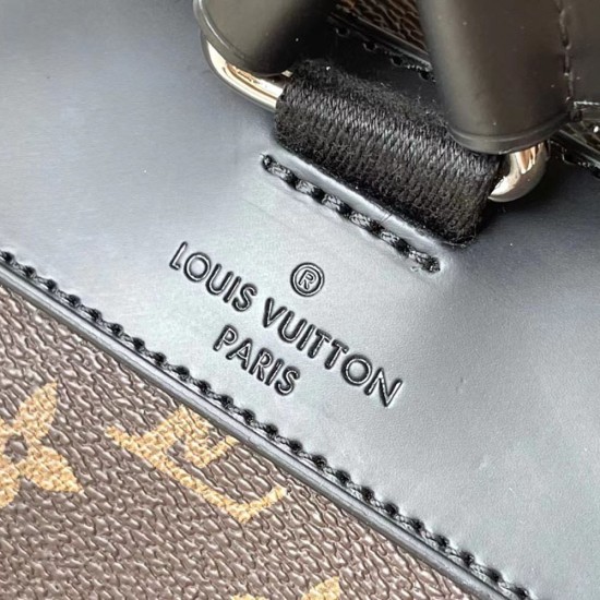 LV Christopher MM in Monogram Macassar Coated Canvas And Cowhide Leather 32cm