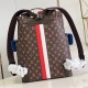 LV Christopher MM Backpack in Monogram Coated Canvas And Cowhide Leather