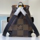 LV Christopher PM Backpack in Giant Damier Ebene And Monogram Coated Canvas