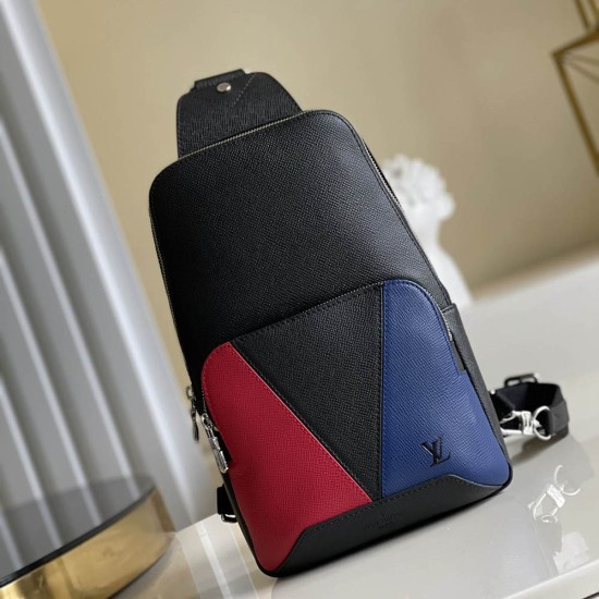 LV Avenue Sling Bag in Multicolor Taiga Leather 20cm