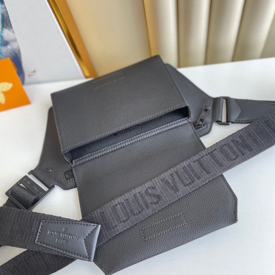LV Aerogram Sling Bag Bum Bag in Grained Calf Leather