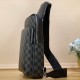 LV Avenue Sling Bag in Damier Graphite Canvas And Leather 21cm