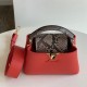 LV Capucines Mini Handbag in Taurillon Leather With Precious Python Skin Handle And Flap 5 Colors 21cm