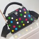 LV X YK Capucines Mini Handbag in Taurillon Bull Calf Leather With 3D Painted Dots Print 21cm 2 Colors
