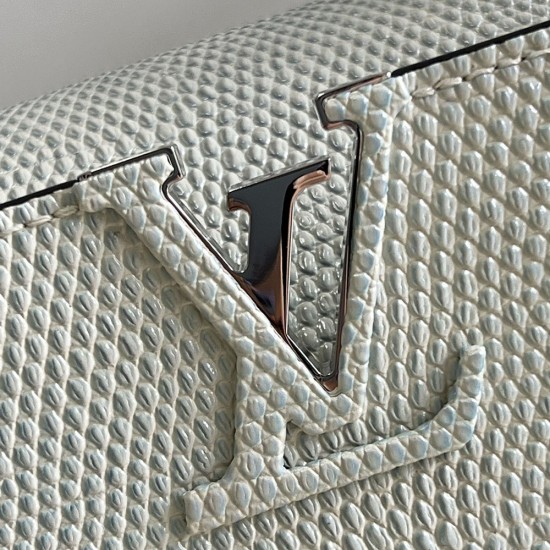 LV Capucines Handbag in Calf Leather With Gradient Lizard Pattern 21cm