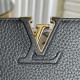 LV Capucines Handbag in Taurillon Leather With Leopard Strap And Flap