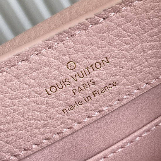 LV Capucines Handbag in Taurillon Leather With Seashell Effect LV 2 Colors
