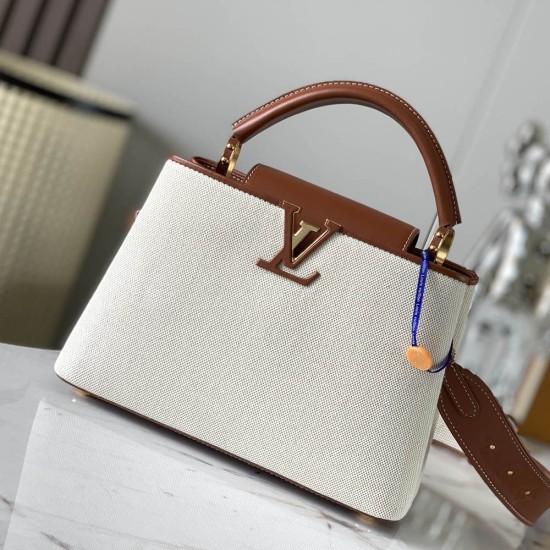 LV Capucines Handbag in Canvas And Cowhide Leather 27cm 31cm